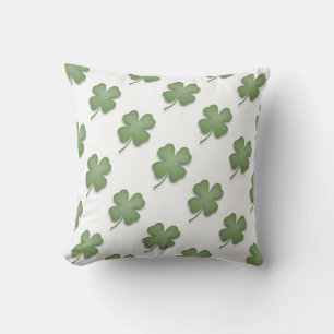 Four Leaf Clover Throw Pillow
