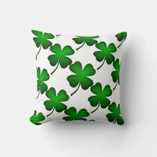 Four Leaf Clover Throw Pillow
