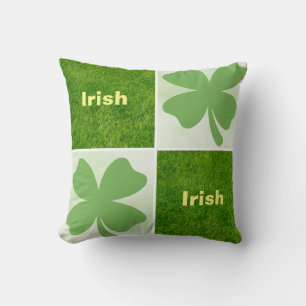 Four Leaf Clover Throw Pillow