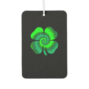 Four Leaf Clover Tie Dye St Patrick's Day Lucky Sh Air Freshener