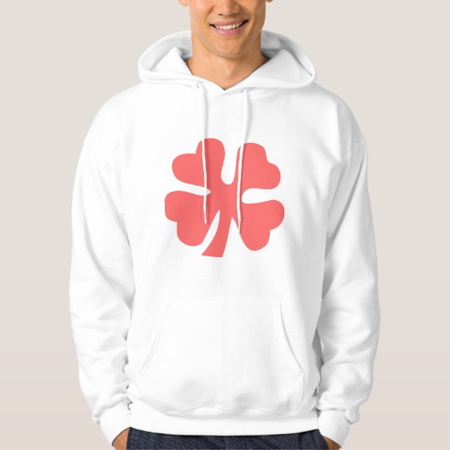Four Leaf Clover - Tropical Pink Hoodie (Front)