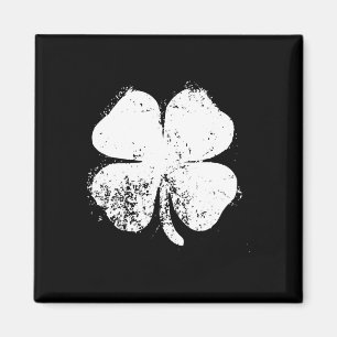 Four Leaf Clover Vintage Saint Patrick Day Gift Magnet