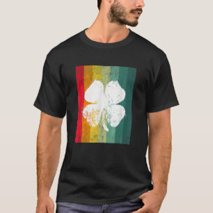 Four Leaf Clover Vintage Saint Patrick Day Gifts T-Shirt