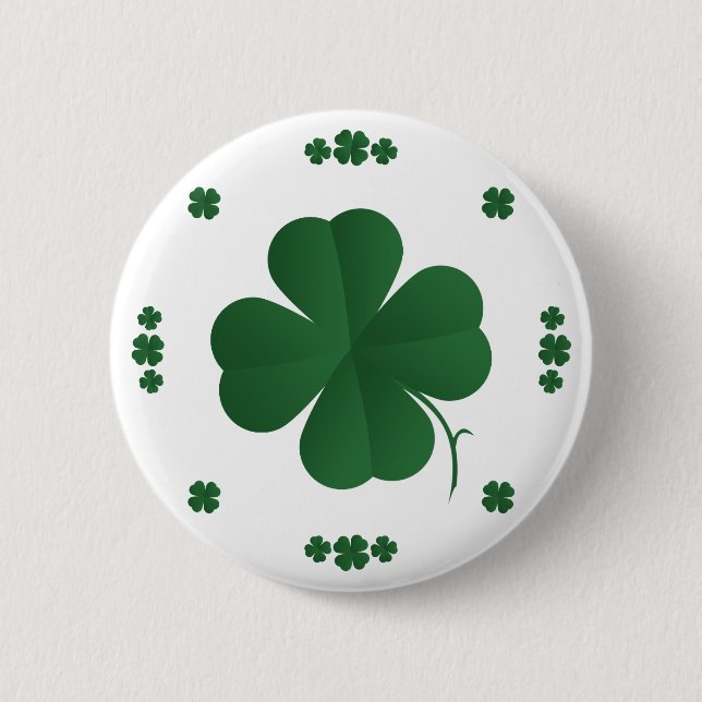 Four Leaf Clovers 2 Inch Round Button (Front)