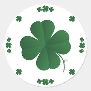 Four Leaf Clovers Classic Round Sticker