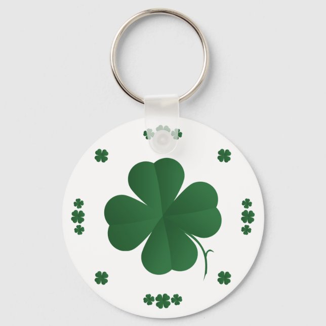 Four Leaf Clovers Keychain (Front)