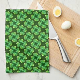 Four Leaf Clovers Kitchen Towel