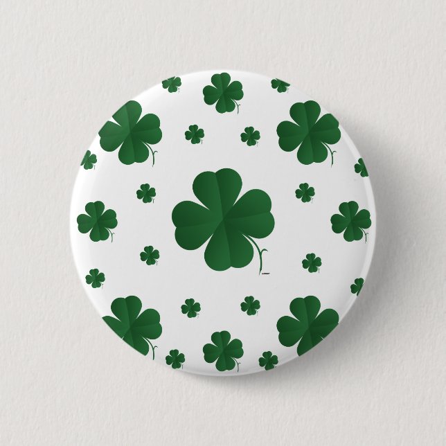 Four Leaf Clovers - multi 2 Inch Round Button (Front)