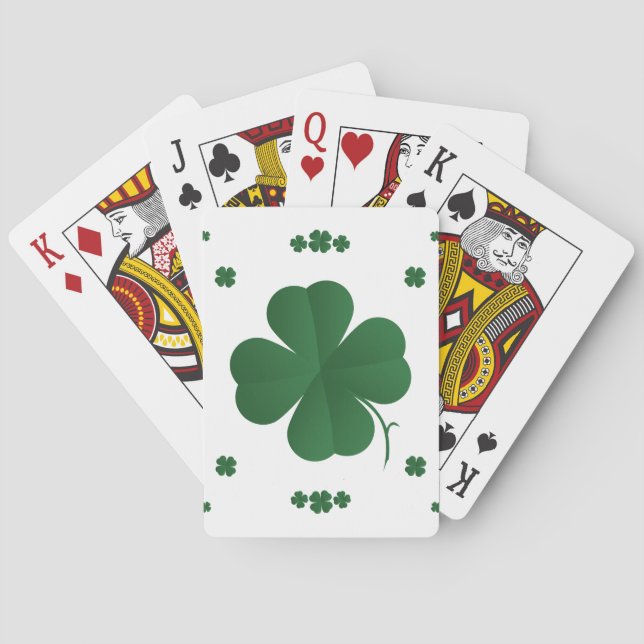 Four Leaf Clovers Playing Cards (Back)