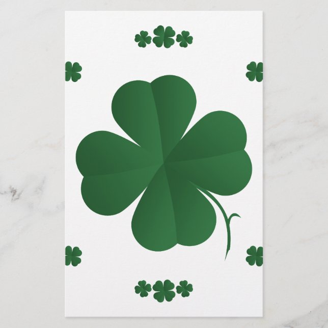 Four Leaf Clovers Stationery (Front)