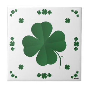 Four Leaf Clovers Tile