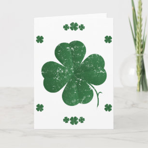 Four Leaf Clovers - vintage style Card