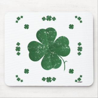 Four Leaf Clovers - vintage style Mouse Pad