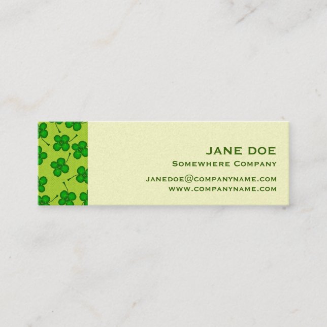 Four Leafs Clover Mini Business Card (Front)