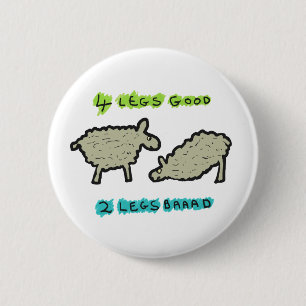 Four Legs Good 2 Inch Round Button