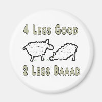 Four Legs Good Funny Sheep Pun