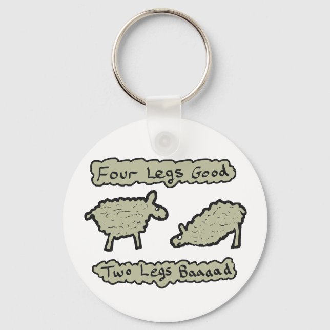 Four Legs Good Keychain (Front)