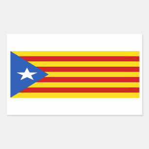 FOUR "L'Estelada Blava" Catalan Independence Flag Sticker