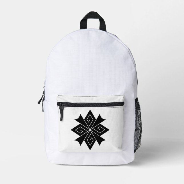 Four lightning bolts with thunderclaps printed backpack (Front)