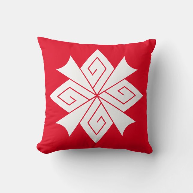 Four lightning bolts with thunderclaps throw pillow (Front)