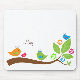 Four Little Birdies Mouse Pad