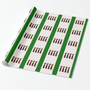 Four Little Dachshunds Christmas Wrapping Paper