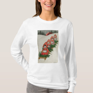 Four Little Girls on a Sledge T-Shirt