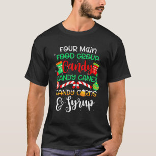Four Main Food Groups Elf Buddy Christmas Pajama X T-Shirt
