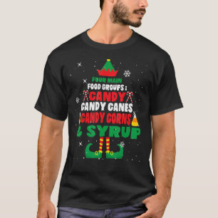 Four Main Food Groups Elf Buddy Christmas Pajama X T-Shirt