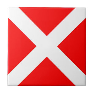 four maritime nautical alphabet number symbol flag tile