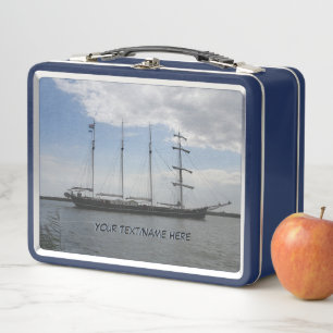 Four Master Ship Cust. Text Lunchbox