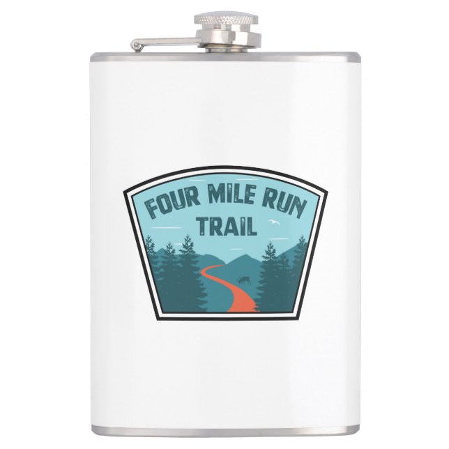 Four Mile Run Trail Hip Flask (Front)