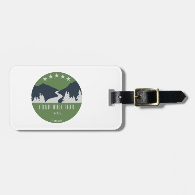 Four Mile Run Trail Luggage Tag (Front Horizontal)