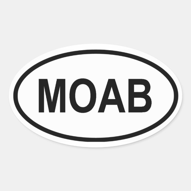 FOUR Moab, Utah Oval Sticker (Front)