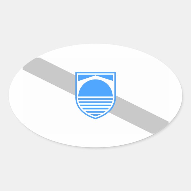 FOUR Mostar Flag Oval Sticker (Front)