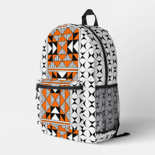 Four Mountains in Orange Printed Backpack