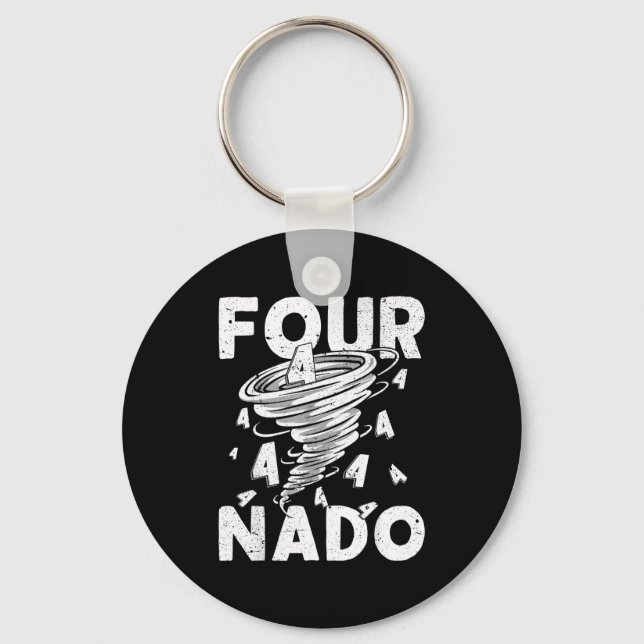 Four Nado Fournado 4th Birthday 4 Years Old  Keychain (Front)