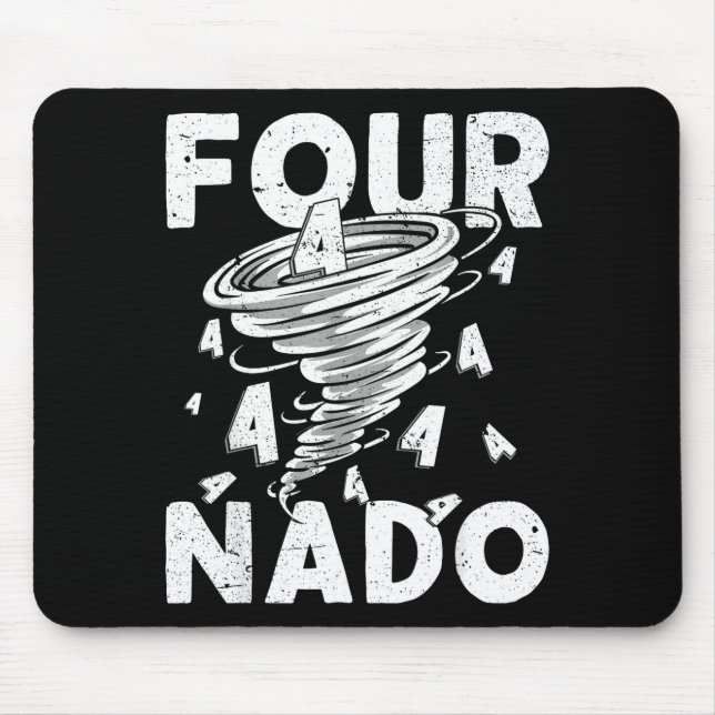 Four Nado Fournado 4th Birthday 4 Years Old  Mouse Pad (Front)
