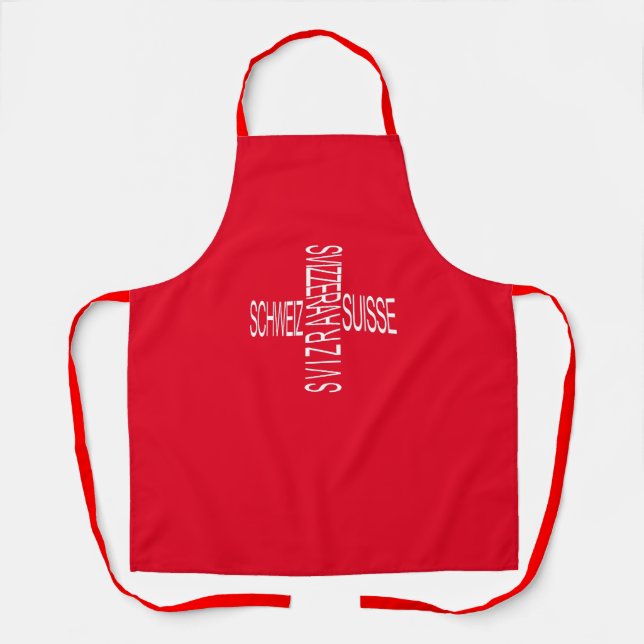 Four National Swiss Languages - Switzerland Apron (Front)