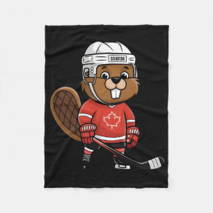 Four Nations Ttle Glol Face-off Canadian Beaver Ho Fleece Blanket