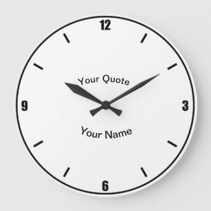 Four Numbers with vertical Standard Numbers Large Clock