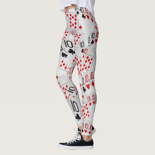 "Four of a Kind: Scattered Quad Tens" Leggings
