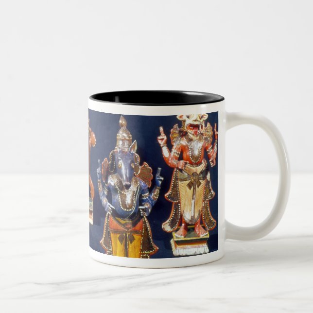 Four of the incarnations of Vishnu Two-Tone Coffee Mug (Right)