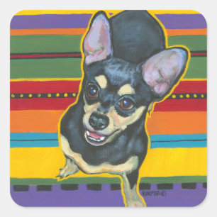 Four on the Floor on a Serape Square Sticker