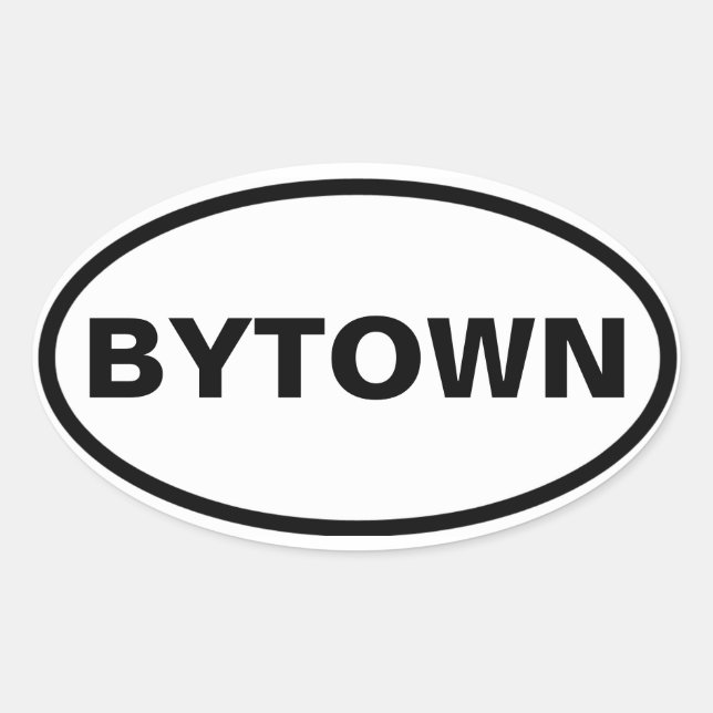FOUR Ottawa "BYTOWN" Oval Sticker (Front)