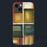 Four Panelled Painting by Jennifer Goldberger iPhone 13 Case<br><div class="desc">Give the gift of four paintings in one with this piece by Jennifer Goldberger. This panelled painting exudes warmth thanks to the colours used and the simple variety of the subtle changes. A great piece to hang on your wall!</div>