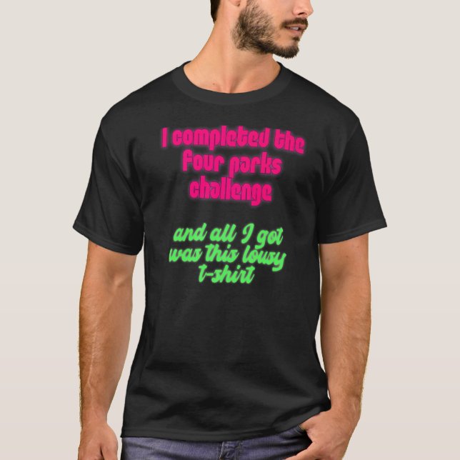Four Parks Challenge Theme Park T-Shirt (Front)