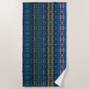 Four Part Harmony Translucent Alternating Shapes Beach Towel
