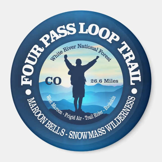 Four Pass Loop (v) Magnet (Front)