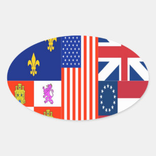 FOUR Pensacola Flag Oval Sticker